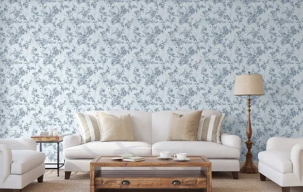 Blue Embossed Wallpaper – Nature-Inspired (9914-2)